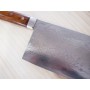 Chinese Cleaver - TAKESHI SAJI - Stainless Damascus R2 Steel diamond finish - Ironwood Handle - Size: 22cm