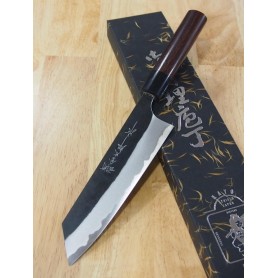 Japanese Bunka Knife - YOSHIMI KATO - Aogami Super Serie - Black Finish - Size: 17cm