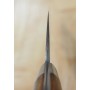 Japanese Bunka Knife - TAKESHI SAJI - Blue Steel No.2 Damascus - Colored - Ironwood Handle - Size: 17,5cm