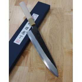 Japanese Chef Gyuto Knife single bevel - MIURA - Itadaki Serie - White Steel No.2 black finish - Sizes: 21 / 24cm