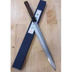 Japanese Yanagiba Knife - MIURA - Kuchinashi Serie - damascus - Ginsan Stainless steel - Silver steel no.3 - Size: 24/27/30cm