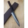 Japanese petty Knife - YOSHIMI KATO - Aogami super Black Finish Serie - Size: 14,5cm