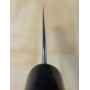 Japanese santoku Knife - YOSHIMI KATO - Aogami super Black Finish Serie - Size: 17cm