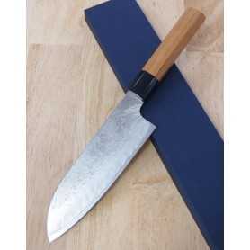 Japanese santoku knife - YUTA KATAYAMA - VG-10 - nickel damascus series - Size:16.5cm