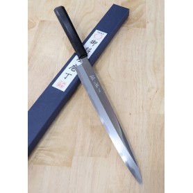 Japanese Yanagiba Knife - MIURA - Itadaki Serie - Mirrored Finish - Ebonywood - Size: 27/30cm