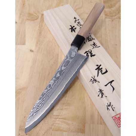 Kato Yoshimi Super Gold 2 Damascus Black Finish Gyuto Chef's Knife