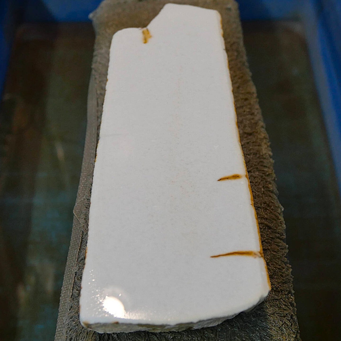 澪つくしひめ 天然砥石 伊豫銘砥 NM01　白　63×190×31mm