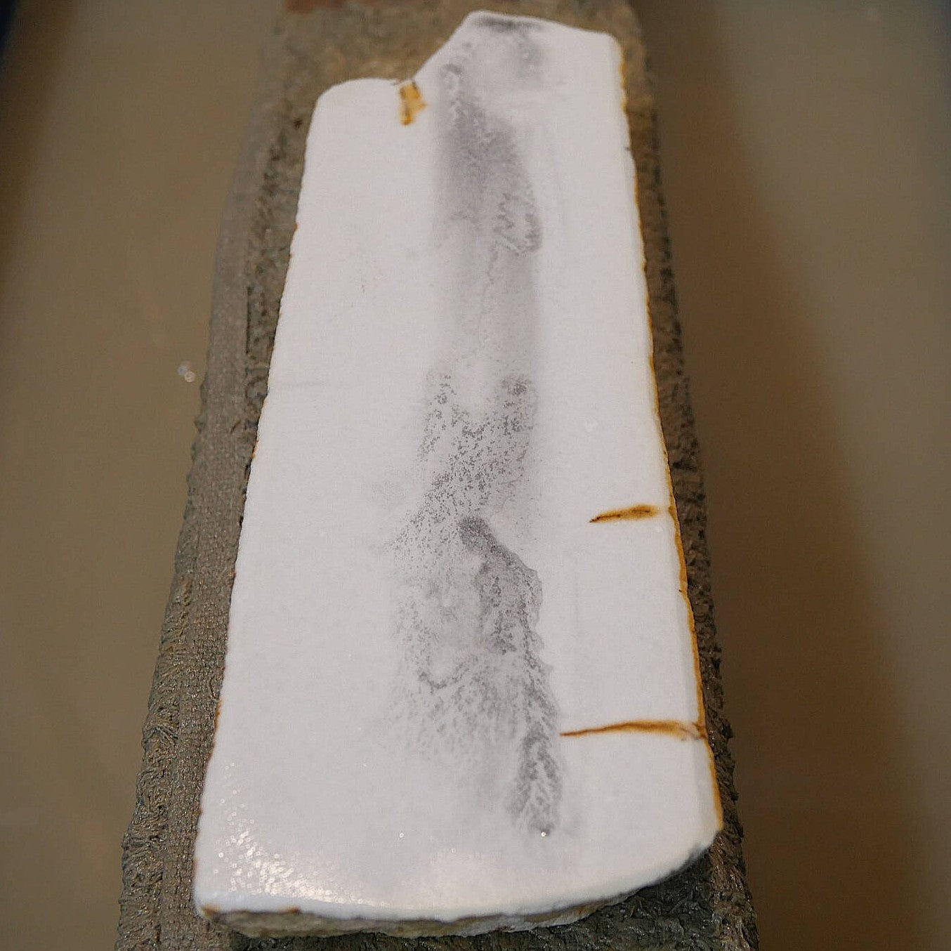 澪つくしひめ 天然砥石 伊豫銘砥 NM01　白　63×190×31mm