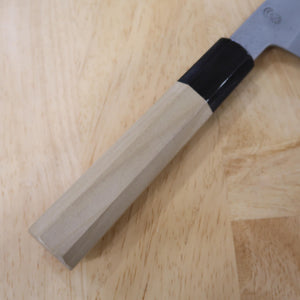 Sakai Kikumori Kikuzuki Nashiji Gyuto Acier Blanc n°2 manche octogonal en magnolia (210 mm)
