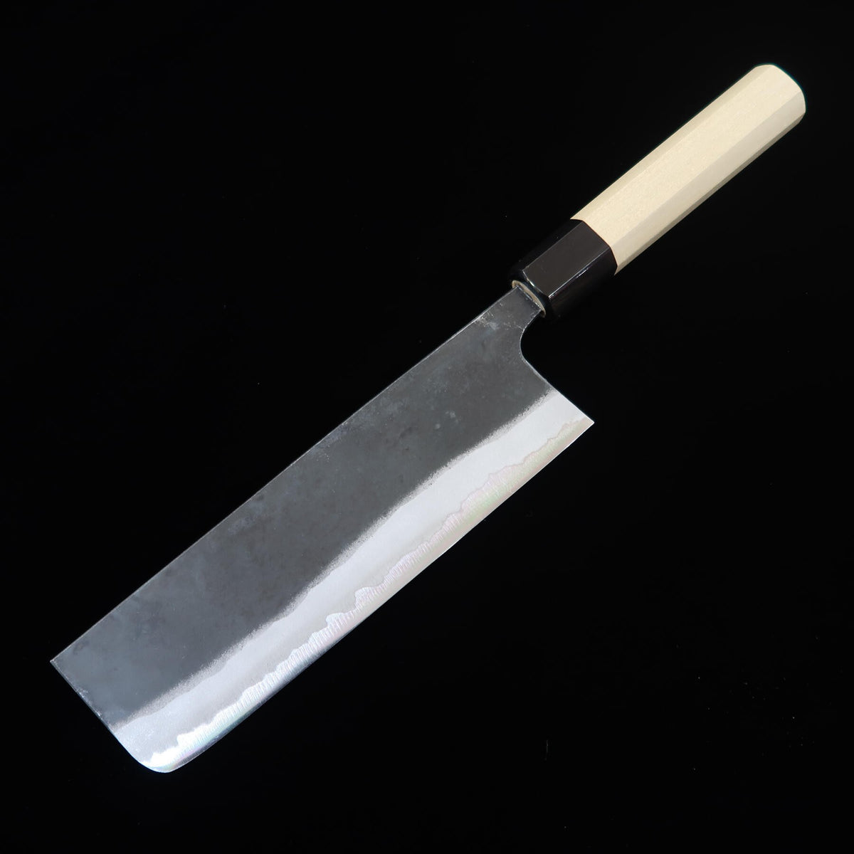 KYOUHEI SHINDO Nakiri, acier Aogami n°2, finition kuro-uchi, manche octogonal en magnolia (165mm)