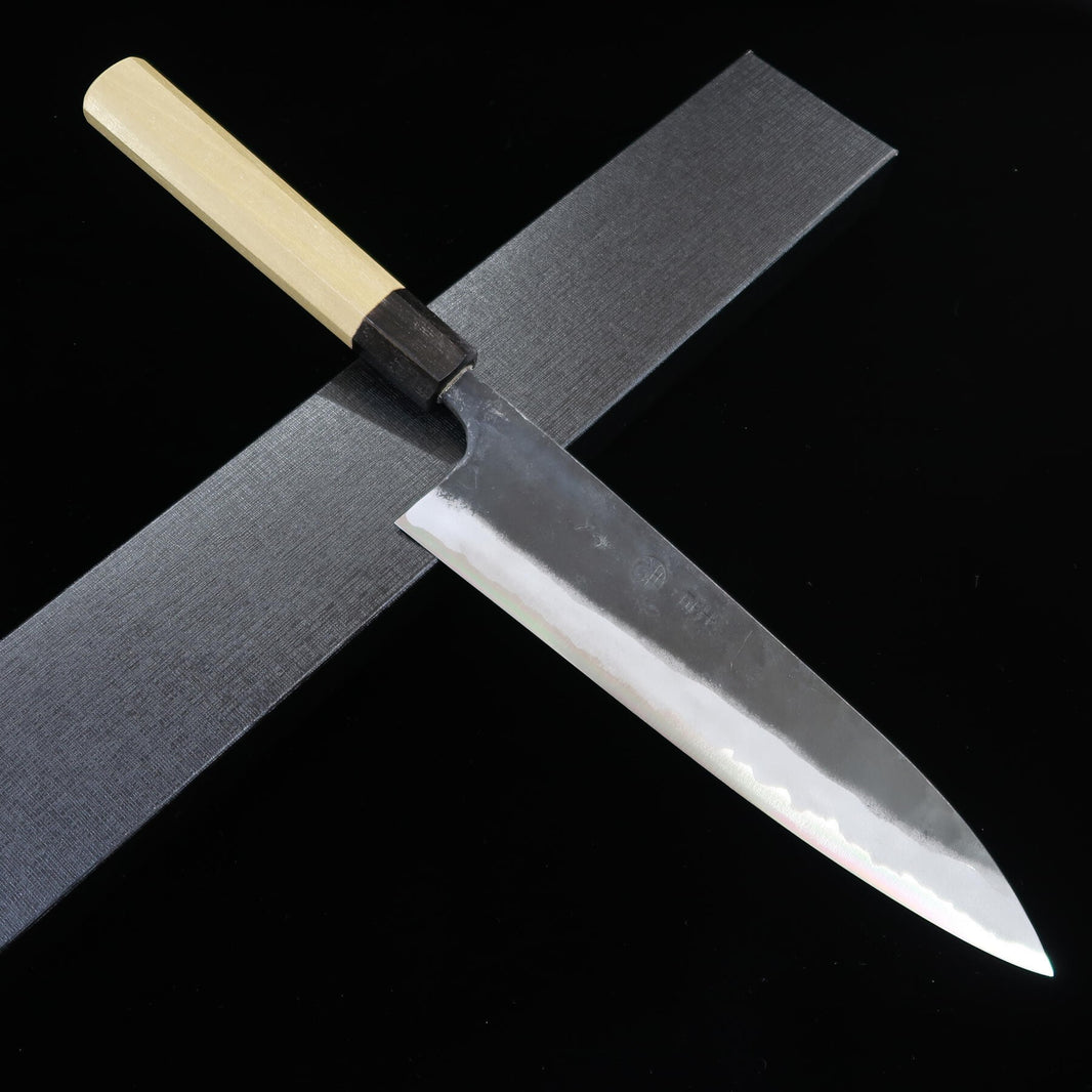 KYOUHEI SHINDO Gyuto Aogami #2 con acabado negro y mango octogonal de magnolia (210/240 mm)