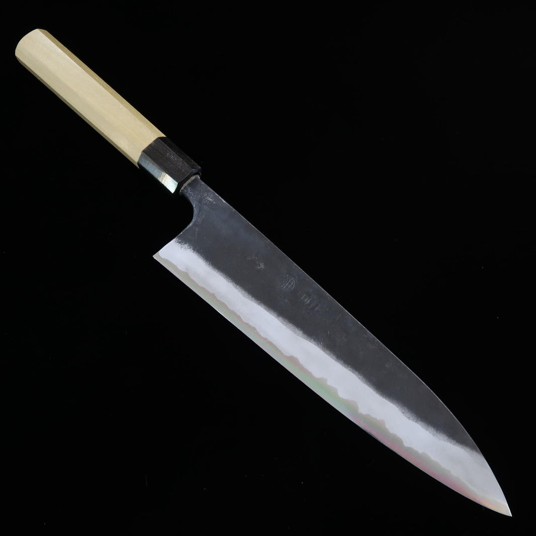 KYOUHEI SHINDO Gyuto Aogami #2 con acabado negro y mango octogonal de magnolia (210/240 mm)