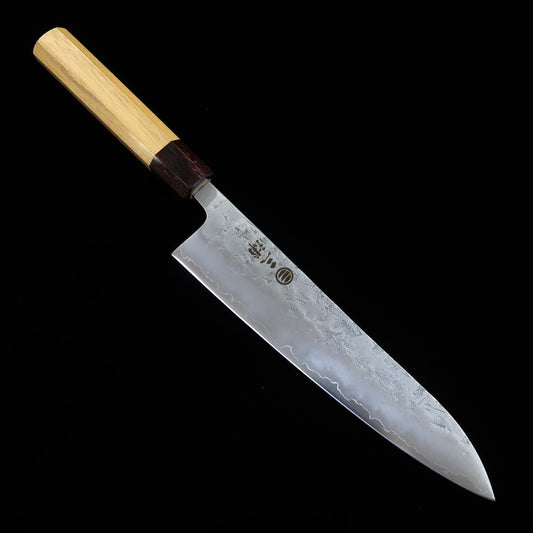Miura SLD Gyuto, Semi-Stainless Steel, Satin Finish with Zelkova Wood Handle (210/240mm)