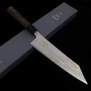 Fábrica de Cutelaria Nigara VG10 Damasco Martelado Gyuto Kirituke, Cabo de Wenge (240mm)