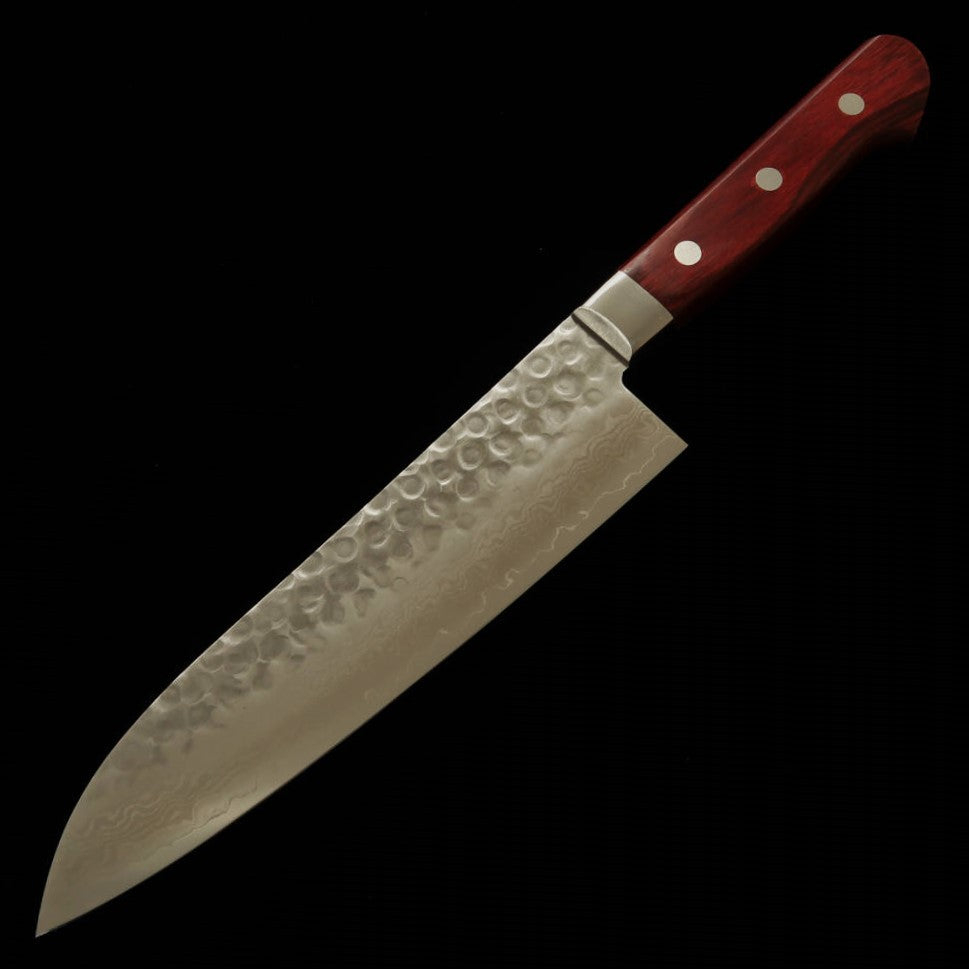 SUISIN Suisin Cabo de vinho Santoku VG10 Damasco martelado (180 mm)
