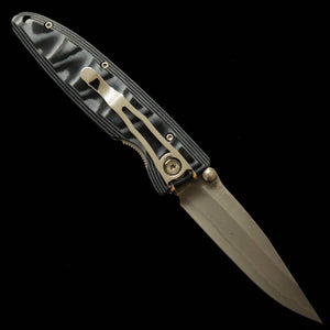 Folding Knife MCUSTA Classic Wave Damascus Blue Micarta MC-0010D (85mm)