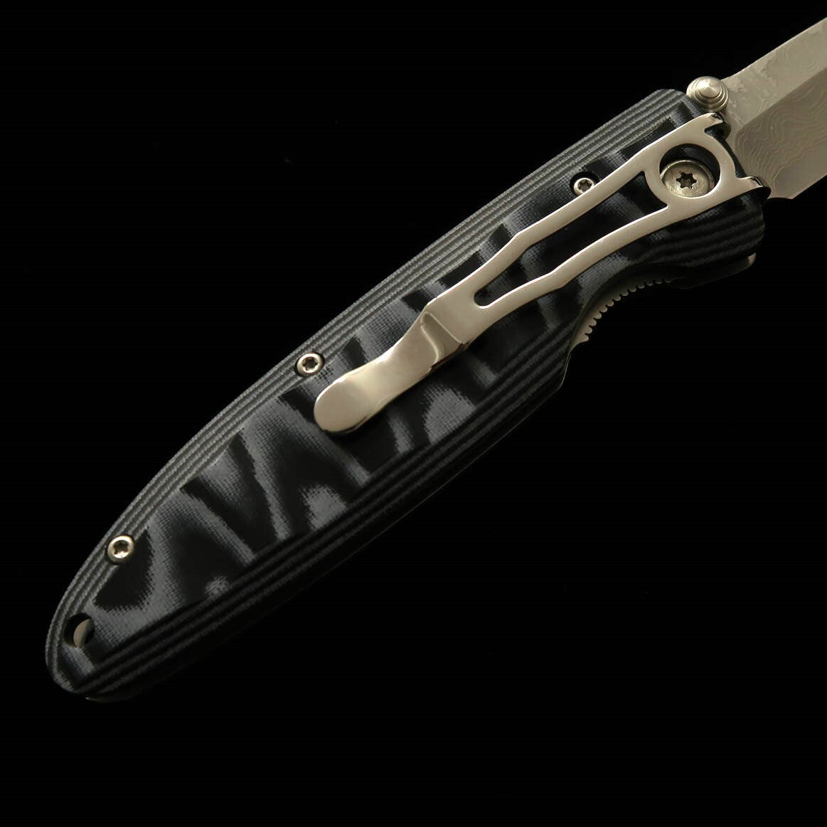 Folding Knife MCUSTA Classic Wave Damascus Blue Micarta MC-0010D (85mm)