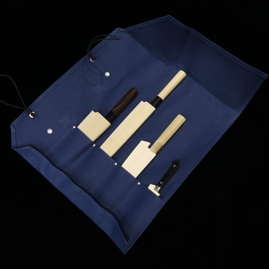 Miura Facas Estojo de lona para facas 51×48cm para 4 facas (Azul marinho/preto/vermelho/verde/bege)