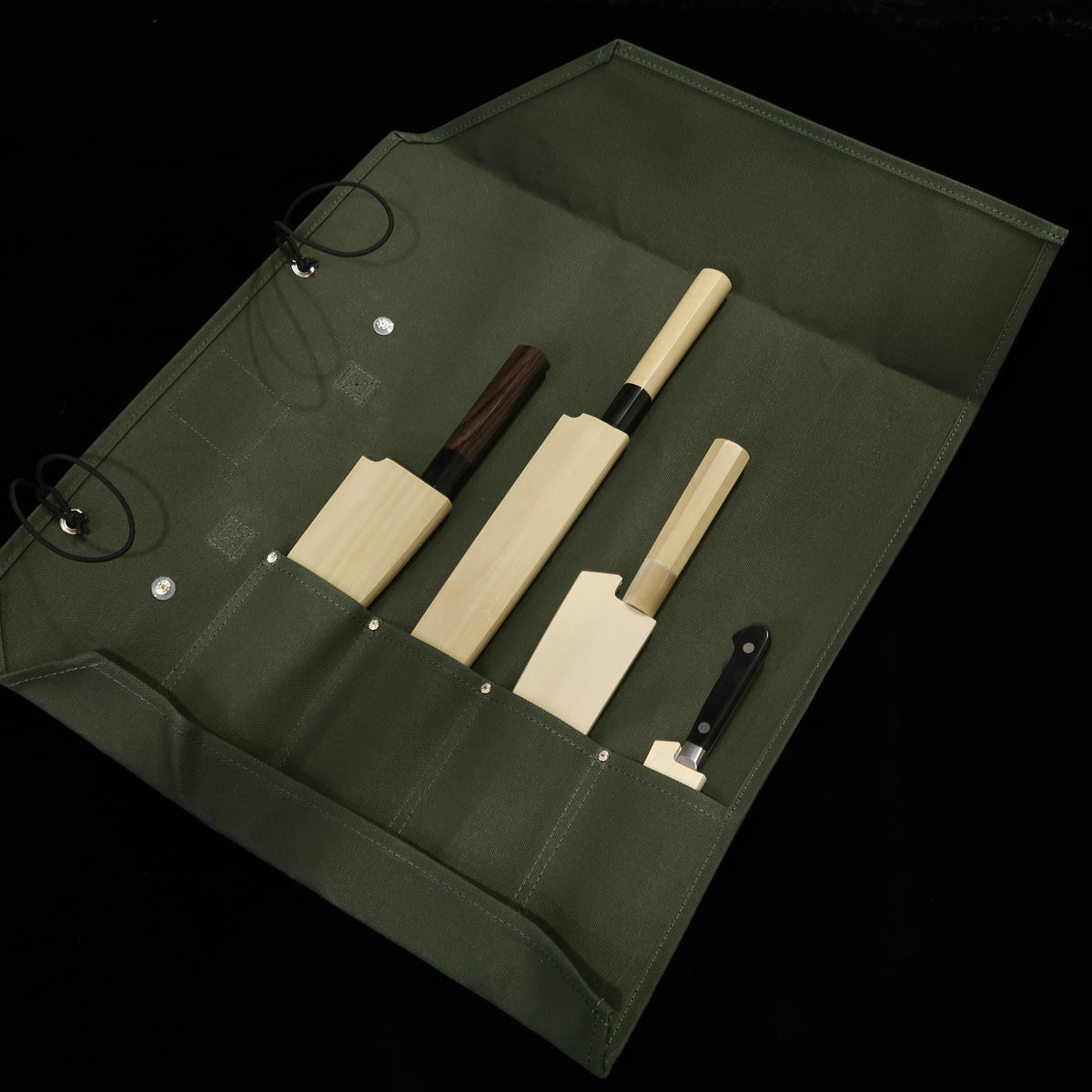 Miura Knives Original Knife Wrap Canvas 51 x 48cm Pack of 4 (Navy/Black/Red/Green/Sand)