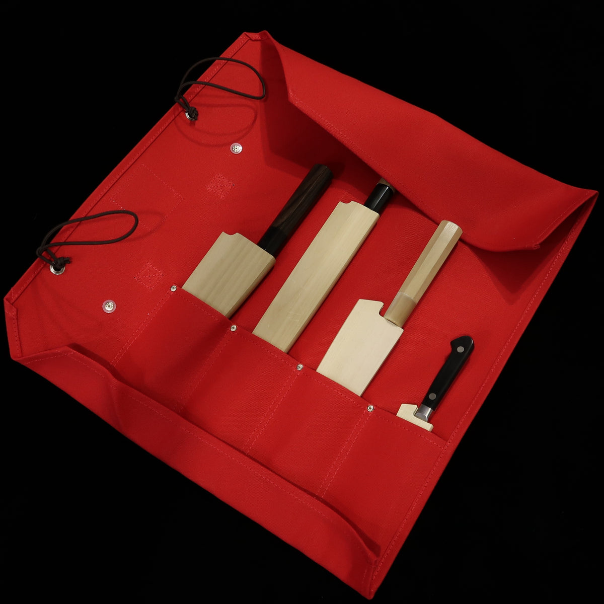 Miura Knives Original Knife Wrap Canvas 51 x 48cm Pack of 4 (Navy/Black/Red/Green/Sand)