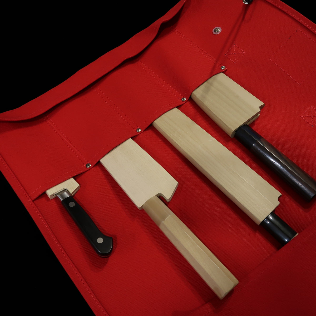 Miura Knives Original Knife Wrap Canvas 51 x 48cm Pack of 4 (Navy/Black/Red/Green/Sand)