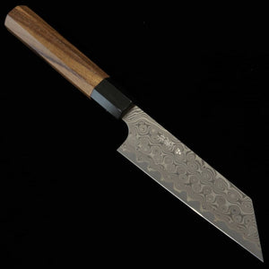NIGARA Petty SG2, motif sombre, damas, manche en buffle et teck (120mm)
