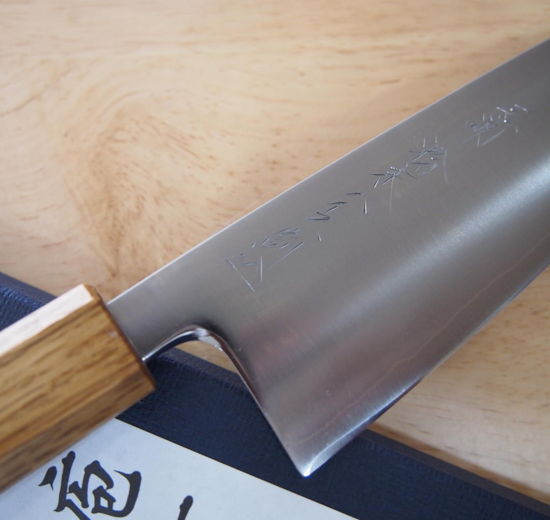 Santoku MIURA Powdered High Speed Steel Oak Octagonal Handle (165mm)