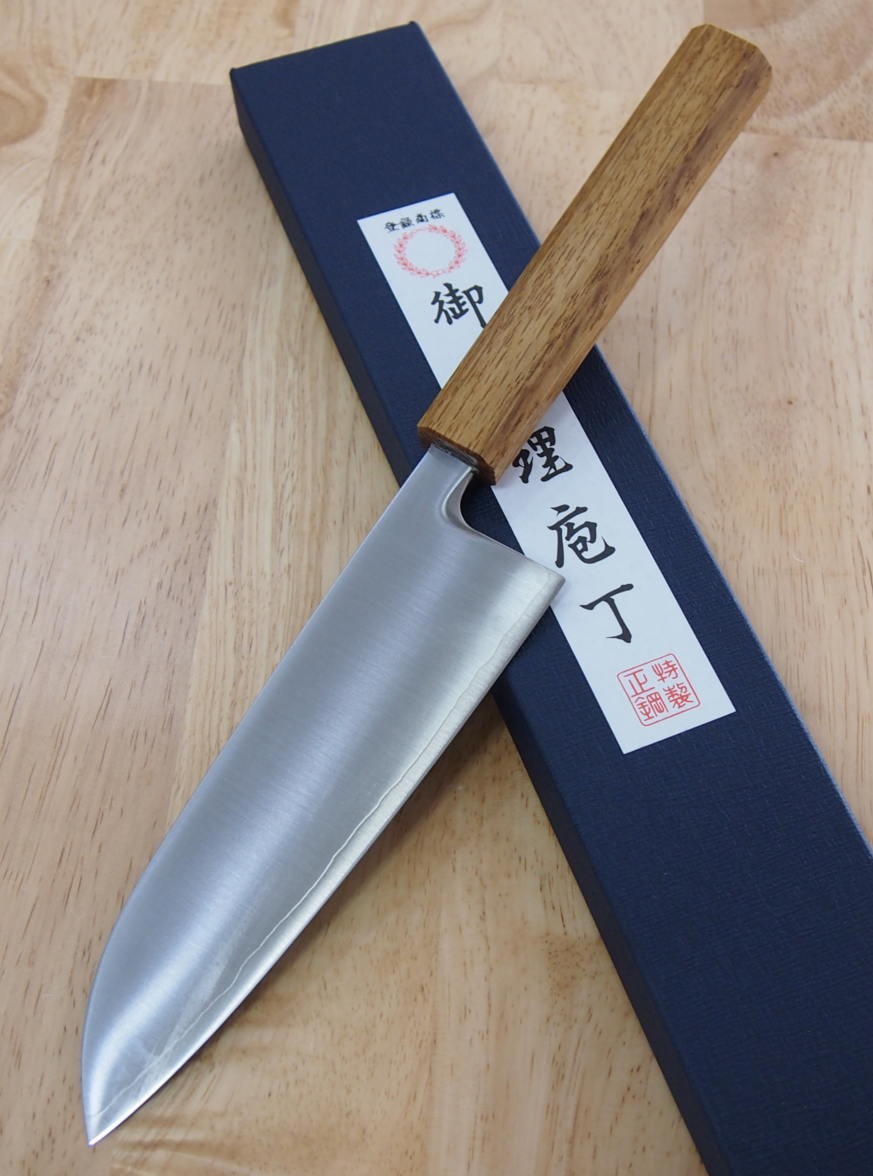 Santoku MIURA Powdered High Speed Steel Oak Octagonal Handle (165mm)