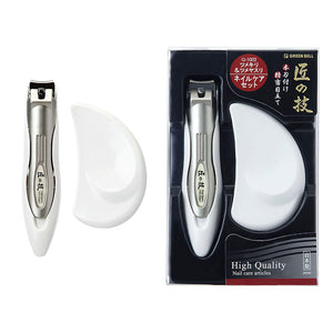 Green Bell GREEN BELL Seki, set coupe-ongles catcher & lime à ongles inox G-1002