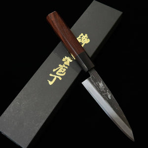 Miura Aogami No. 2 Single-Edged Utility Knife with Rosewood Octagonal Handle (120mm)