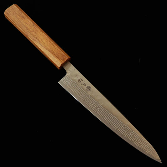 Faca Petty Miura 440C Fosca Damasco com Cabo Octogonal de Carvalho (150mm)