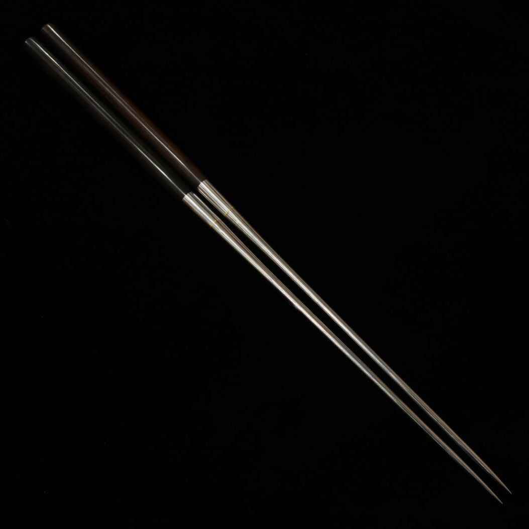 Palillos para servir - Titanio, mango de ébano (180 mm)