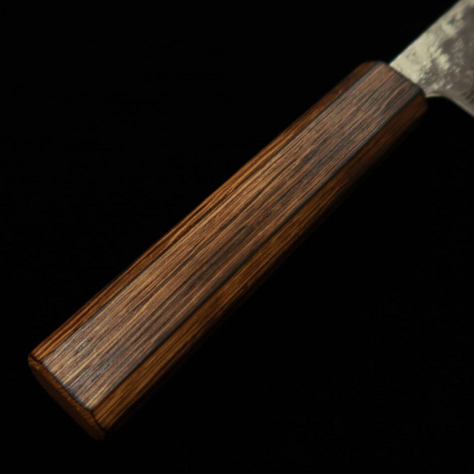 Miura Sujihiki Slicer 440C, Mirror Finish, Damascus, Black Oak Handle (240mm)