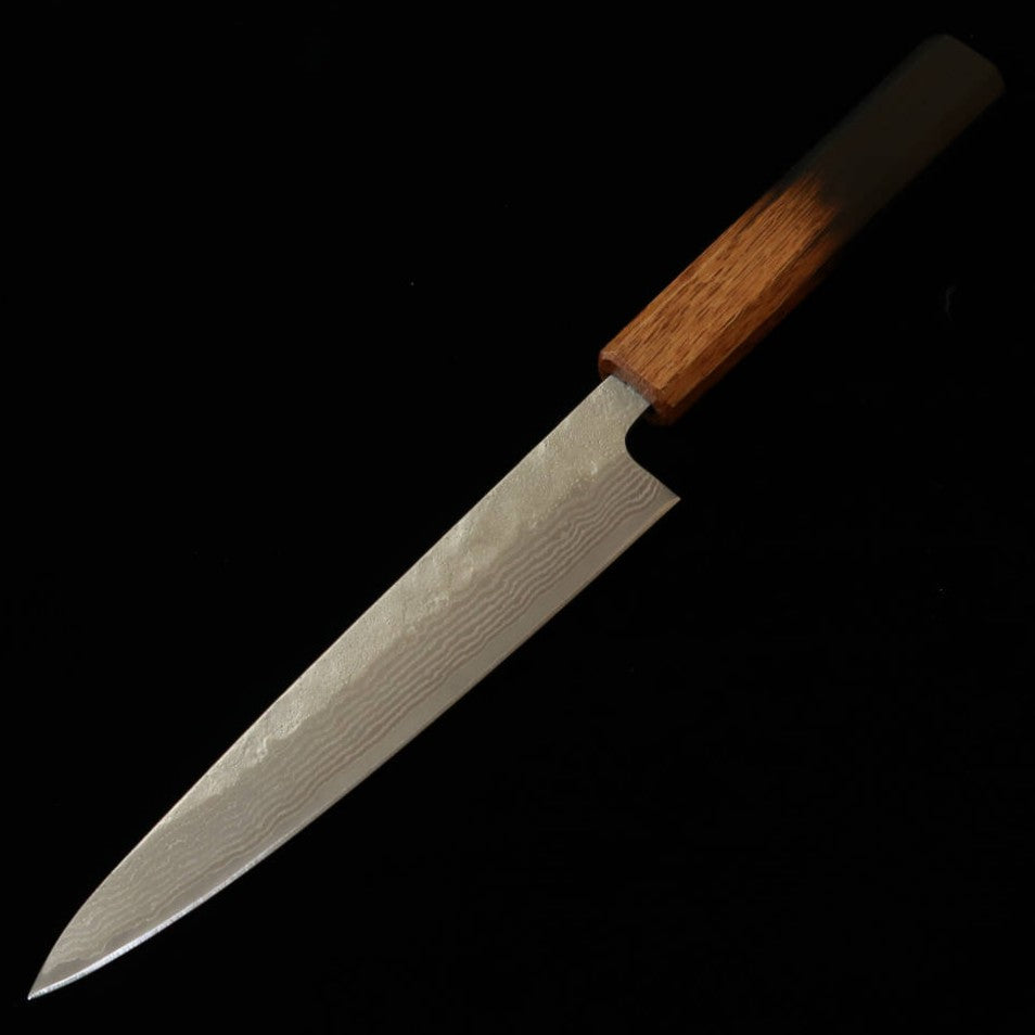Miura MIURA Petty 440C, damasco mate, mango octogonal con laca quemada