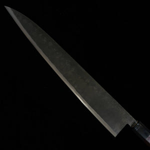TAKEDA Hamono forja a mano Bitchū sujihiki/yanagiba de doble filo extra grande acero Hitachi Aogami Super (270 mm)