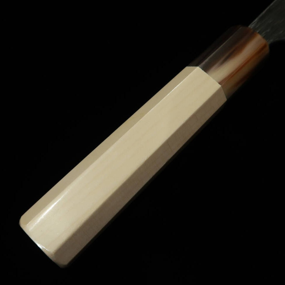 SUISIN Suisin Obra de Kenji Togashi, forja negra, acero Shirogami #2, nakiri, mango octogonal de magnolia (165 mm)