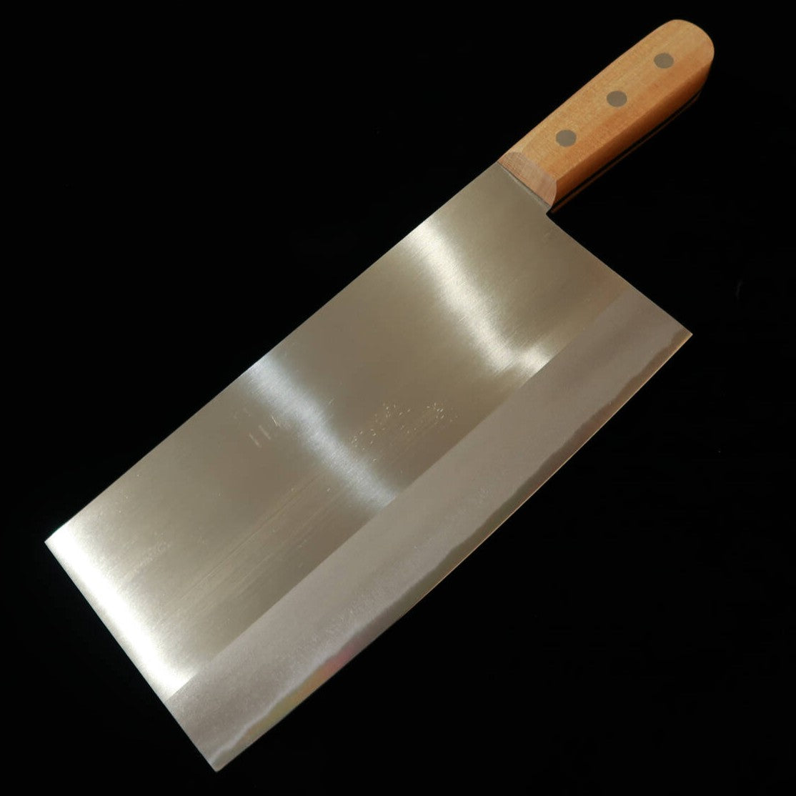 Sakai Kikumori 堺菊守 acero blanco nº2, cuchillo Hana de grosor medio (220 mm)