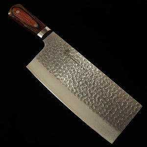 Sakai Takayuki Chinese Knife, VG-10 Damascus 33-Layer Hammered Edge (195mm)