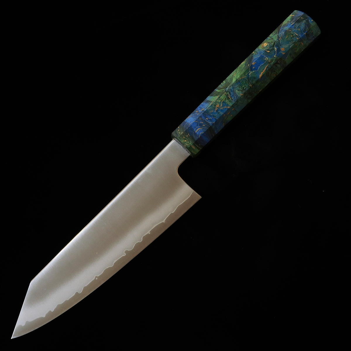 直人 Naohito 文化 コバルトスペシャル スタビライズウッド柄 グリーン（180mm）