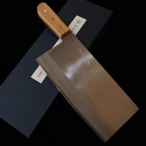 Sakai Kikumori 堺菊守 acero blanco nº2, cuchillo Hana de grosor medio (220 mm)
