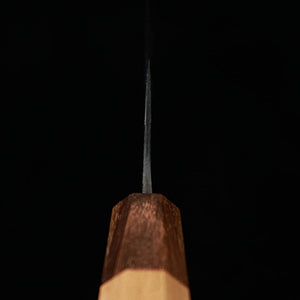 Kamo Hamono Seisakusho Nakiri acero Aogami acabado negro Damasco mango octogonal de sakura (165 mm)