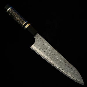 二唐刃物鍛錬所NIGARA 暗紋 牛刀 SG2 ダマスカス カーボンファイバーハンドル（210mm）
