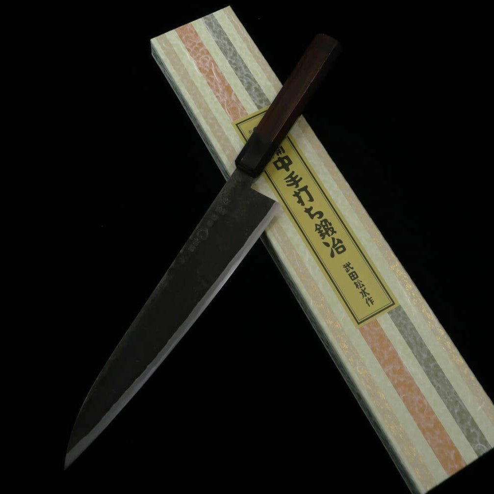 Takeda Hamono, forge artisanale de Bitchū, lame Sasano, acier Hitachi Aogami Super (240mm)
