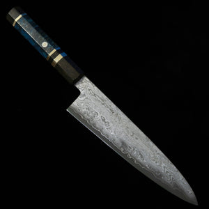 三浦佩MIURA Obidama 牛刀 銀紙三号 ダマスカス スタビライズウッドハンドル（210mm）