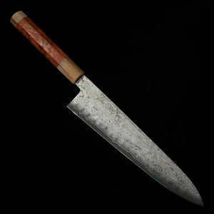三浦佩MIURA Obidama 牛刀 銀紙三号 ダマスカス ブビンガハンドル（240mm）