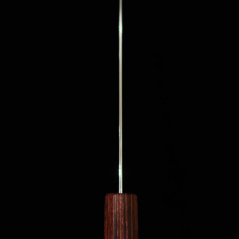 Miura Santoku with Uzuha Nickel Damascus and Keyaki Octagonal Handle (165mm)