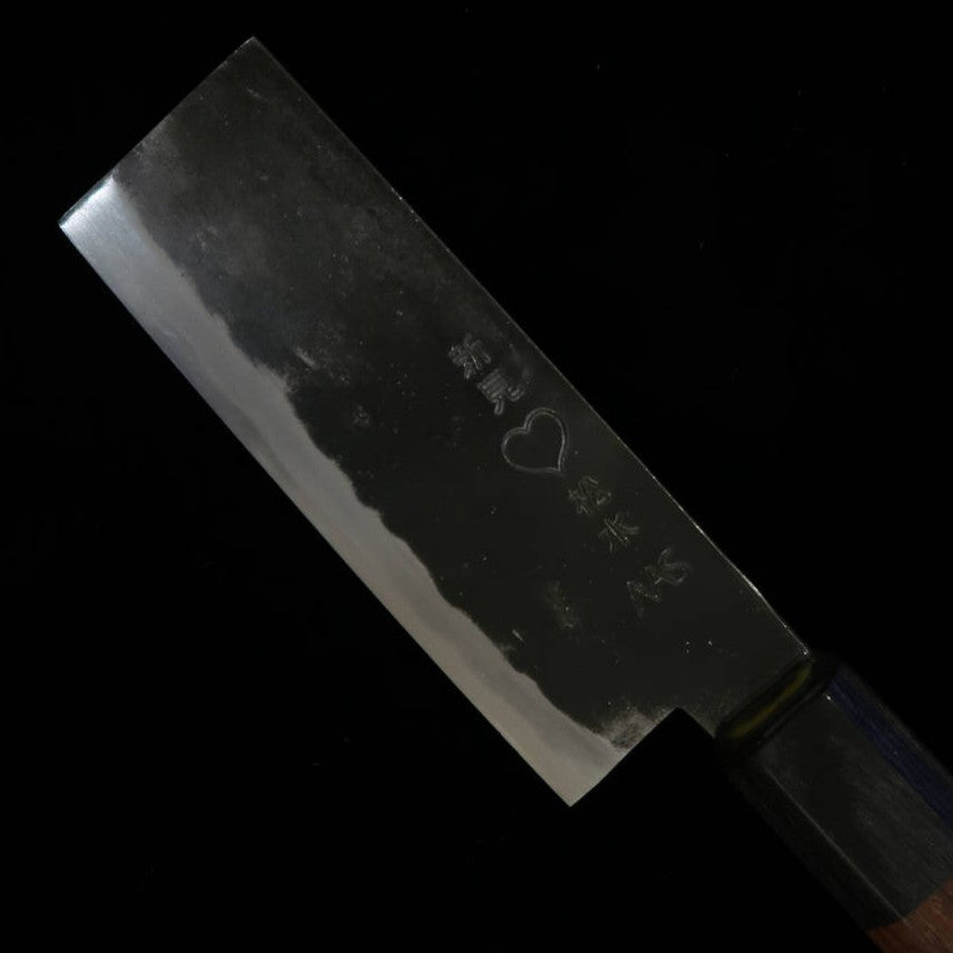 Takeda Cutelaria TAKEDA Bitchū Forjado à Mão Nakiri (Pequena) Aço Hitachi Aogami Super (90~100mm)