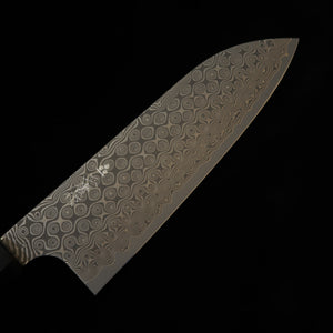 二唐刃物鍛錬所NIGARA 暗紋 三徳 SG2 ダマスカス スタビライズウッドハンドル レッド（165mm）