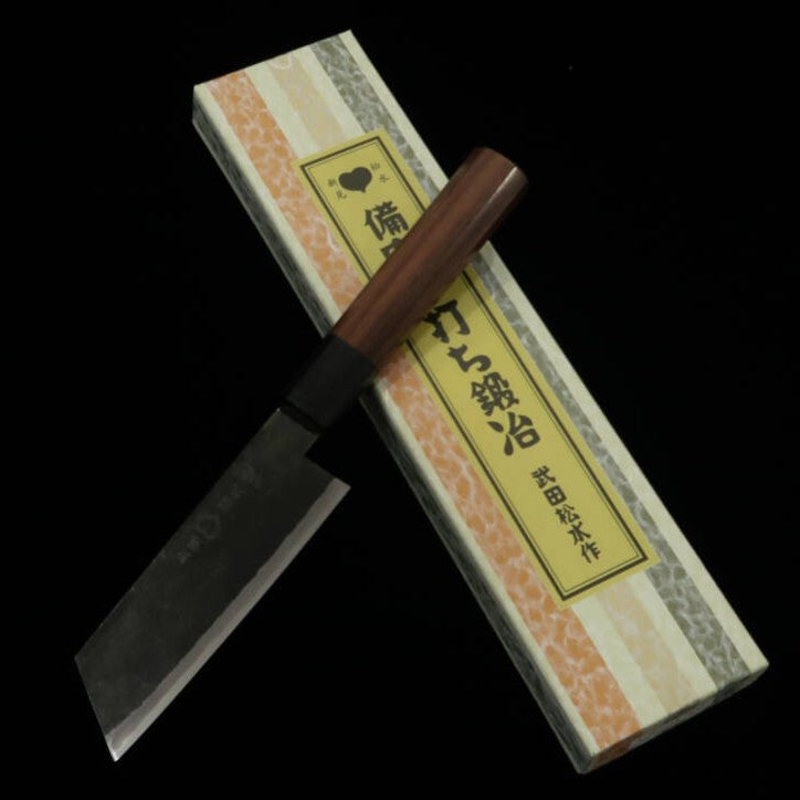 Takeda TAKEDA Forja a mano Bitchu Pequeño Bunka Acero Hitachi Aogami Super (100~120mm)