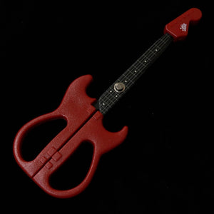 Nikken Cutlery tesoura em formato de guitarra com suporte, vermelha